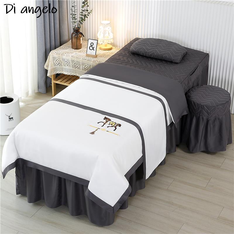 Embroidery Quilt Cover - Custom Size Logo 4-7PCS Embroidery Beauty
