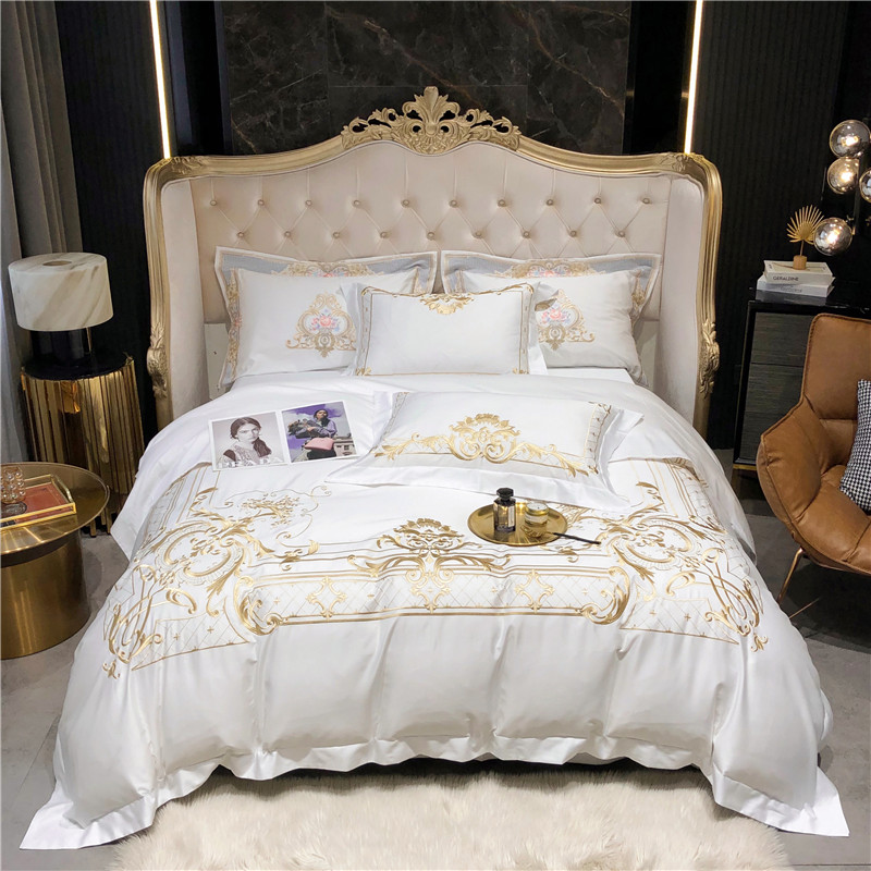 Embroidery Quilt Cover - Queen Super King size Bedding set