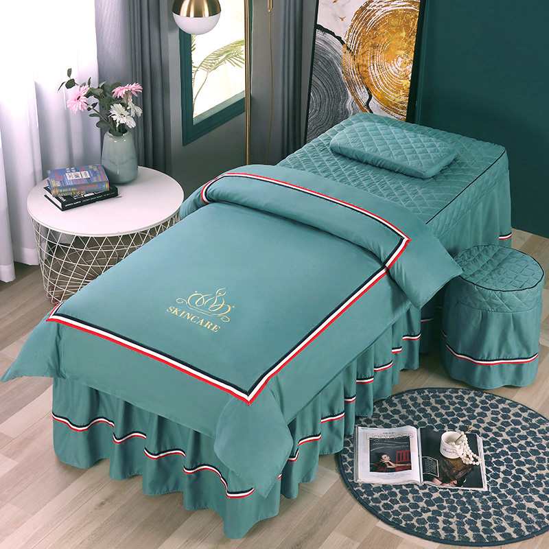 Embroidery Quilt Cover - Xuancai 4pcs Beddings Sets Beauty Salon