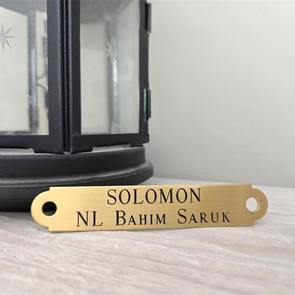 Embroidery Alphabet - Custom Engraved Stainless Steel Pet Name
