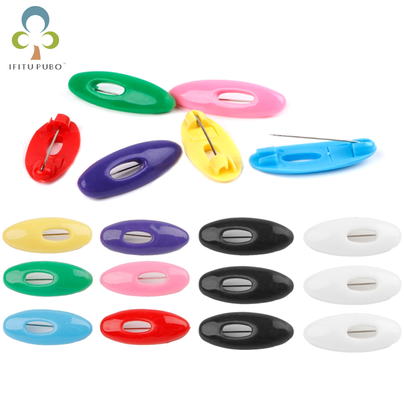 Embroidery Eyebrow - 12Pcs Plastic Safety Brooch Pins For