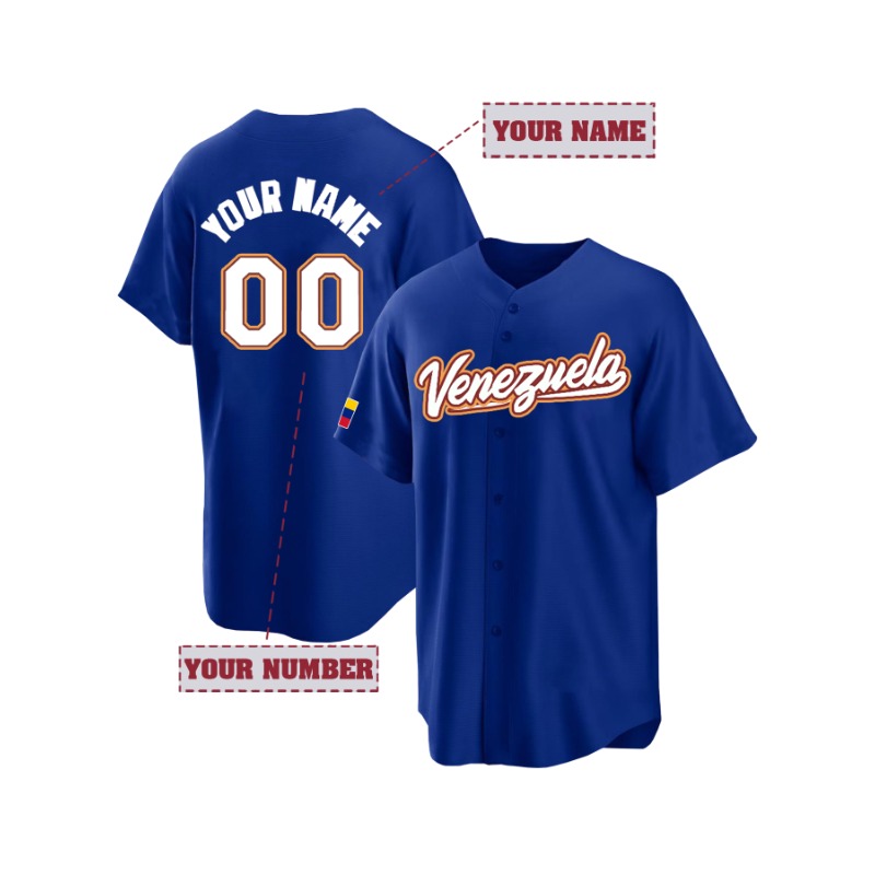 Custom Venezuela Baseball T-Sh - Embroidery Men Shirt ulasan dan harga
