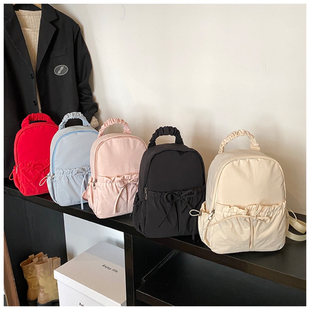Japanese Style Women's Backpac - Embroidery Simple ulasan dan harga