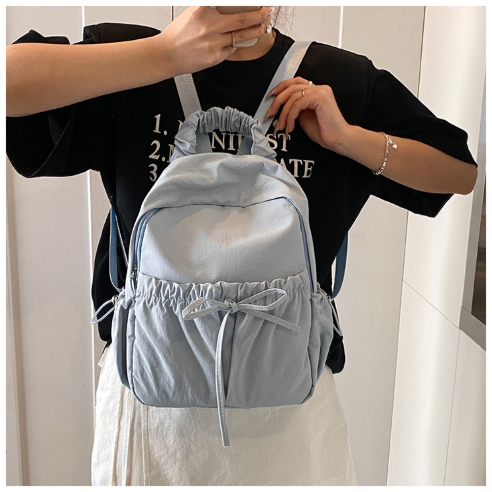 Japanese Style Women's Backpac - Embroidery Simple ulasan dan harga