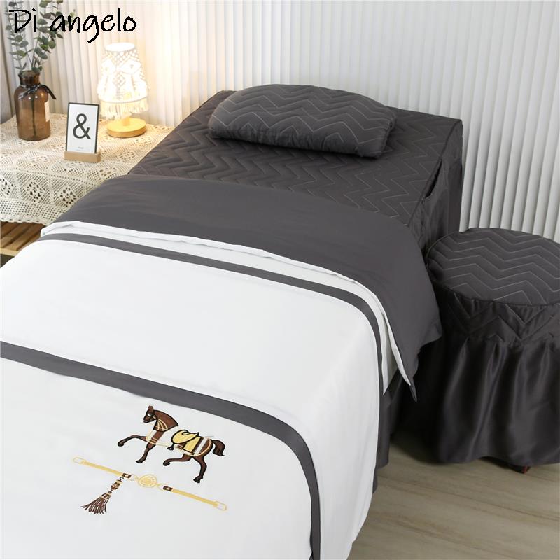 Custom Size Logo 4-7PCS Embroi - Embroidery Quilt Cover ulasan dan harga