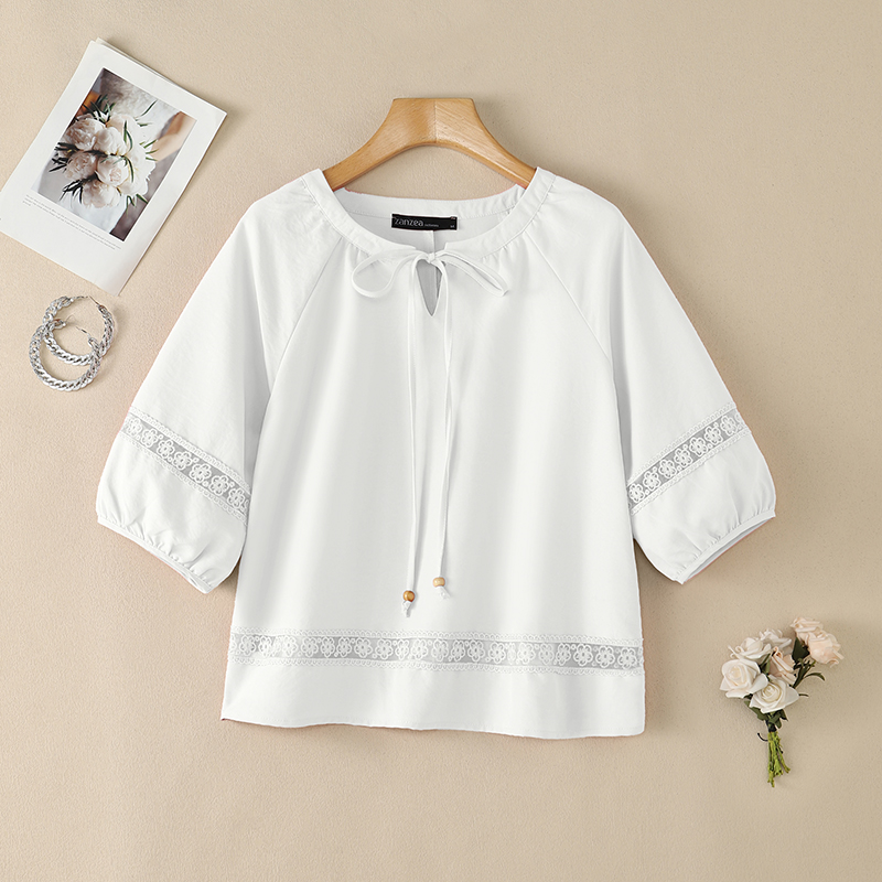 ZANZEA Women's Floral Embroide - Embroidery Jersey ulasan dan harga