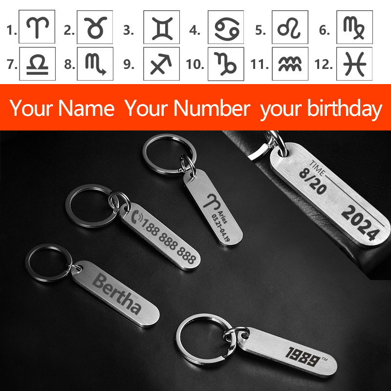 Customized Key Chains with Las - Embroidery Alphabet ulasan dan harga