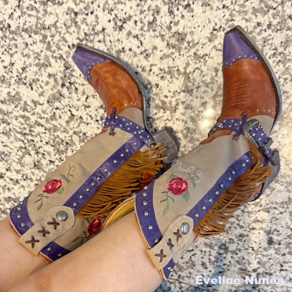Vintage Western Cowboy Knee Hi - Embroidery Yes ulasan dan harga