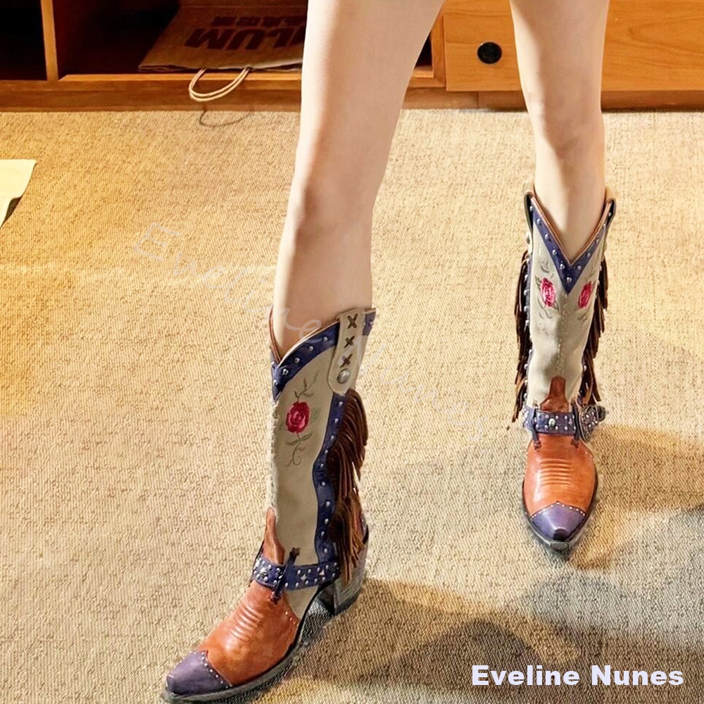 Vintage Western Cowboy Knee Hi - Embroidery Yes ulasan dan harga