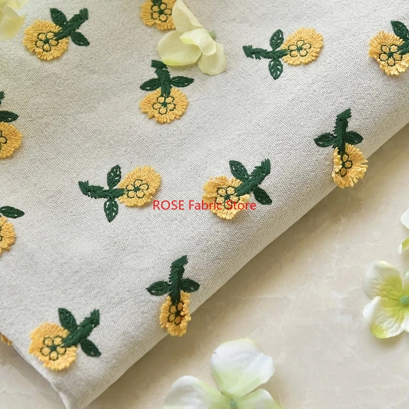 Ins-inspired 3D Small Yellow F - Embroidery Yellow Flower ulasan dan harga