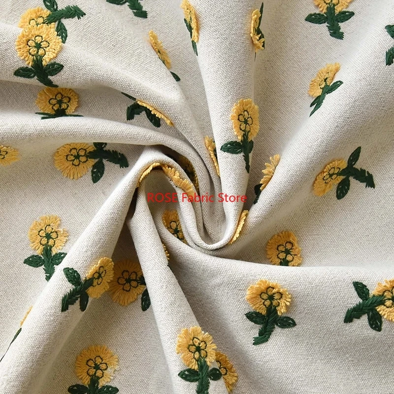 Ins-inspired 3D Small Yellow F - Embroidery Yellow Flower ulasan dan harga