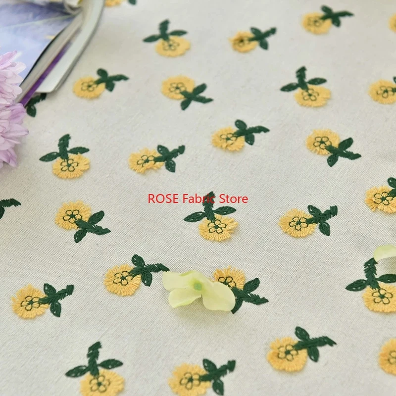 Ins-inspired 3D Small Yellow F - Embroidery Yellow Flower ulasan dan harga