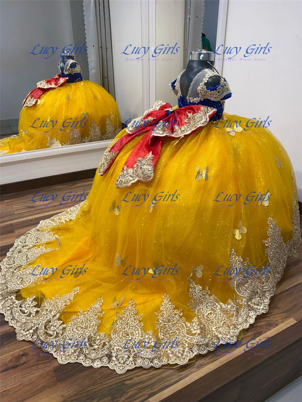 Quality Butterfly Applique Lov - Embroidery Yellow Flower ulasan dan harga