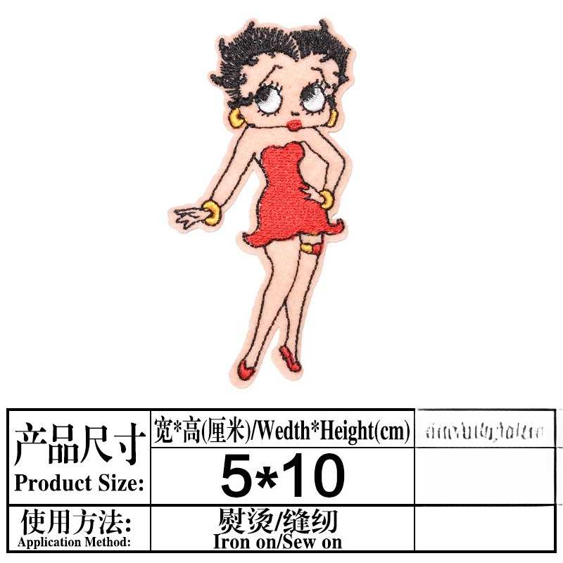 Betty Boop Patch High Color Va - Embroidery Yes ulasan dan harga
