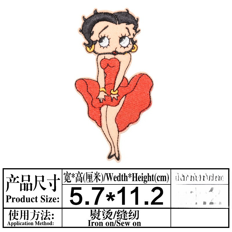 Betty Boop Patch High Color Va - Embroidery Yes ulasan dan harga