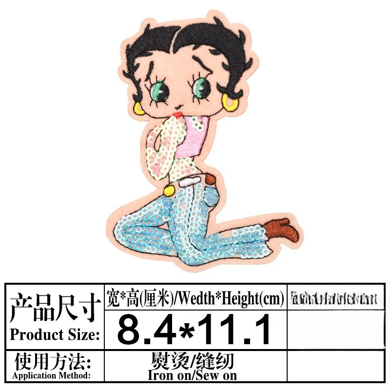 Betty Boop Patch High Color Va - Embroidery Yes ulasan dan harga