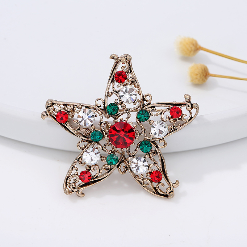 Christmas series jewelry brooc - Embroidery Eyebrow ulasan dan harga