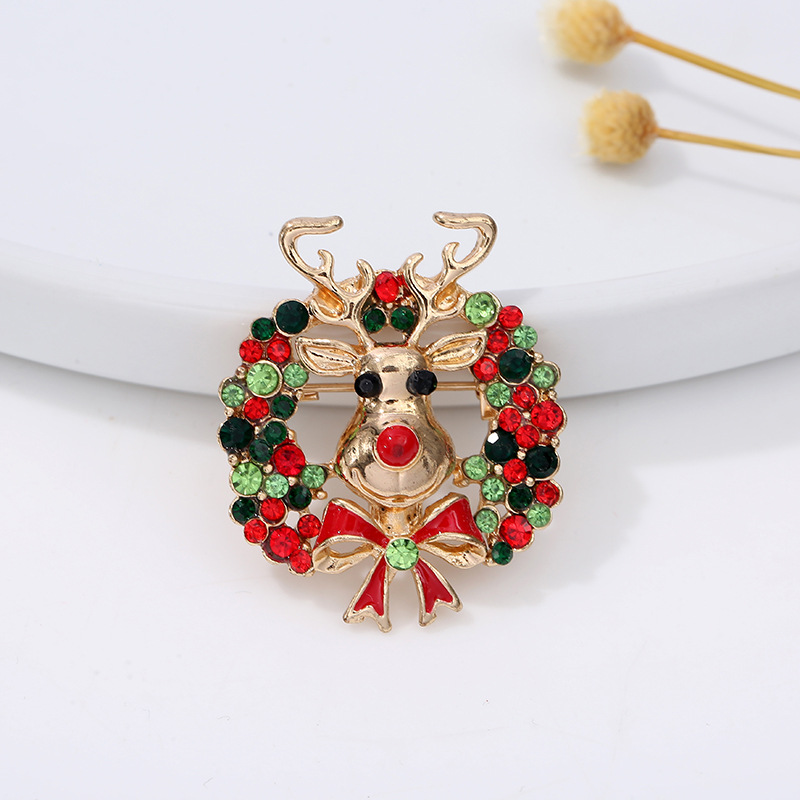 Christmas series jewelry brooc - Embroidery Eyebrow ulasan dan harga