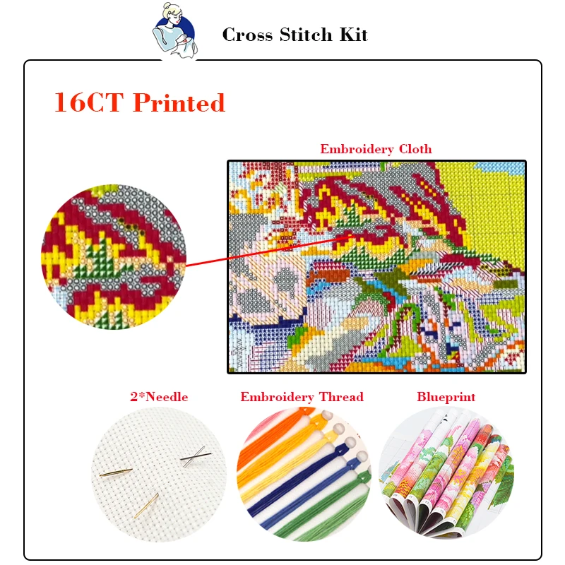 Joy Sunday Beautiful Parrot Pa - Embroidery Meaning ulasan dan harga