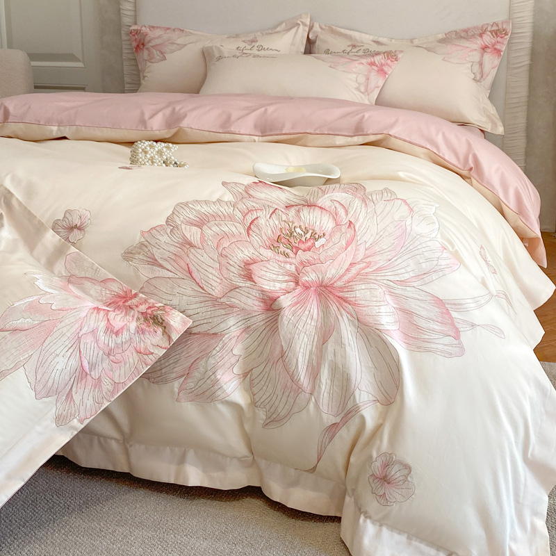1000TC Egyptian Cotton Flowers - Embroidery Quilt Cover ulasan dan harga