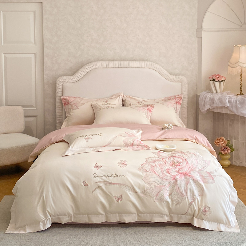 1000TC Egyptian Cotton Flowers - Embroidery Quilt Cover ulasan dan harga