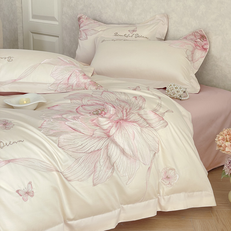 1000TC Egyptian Cotton Flowers - Embroidery Quilt Cover ulasan dan harga