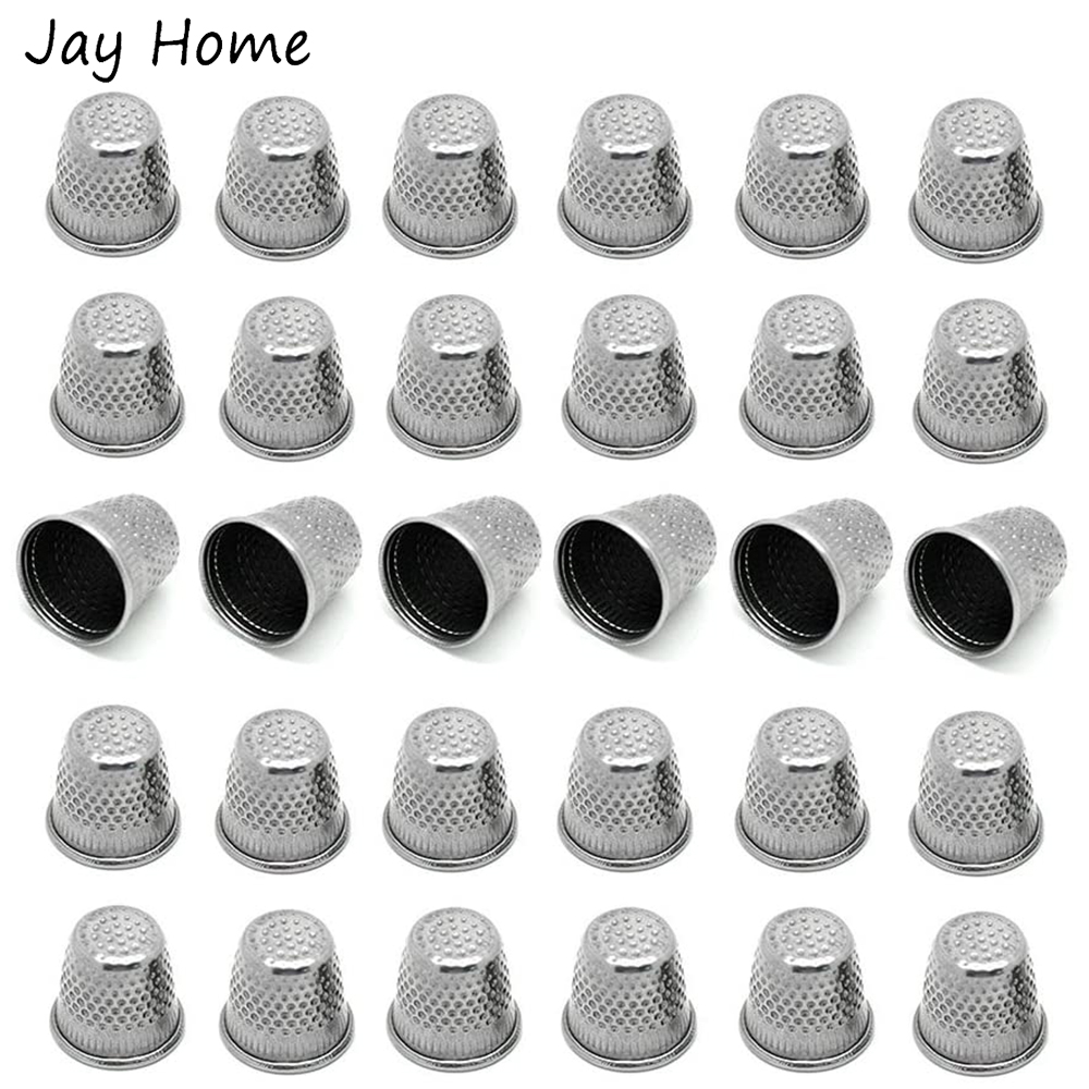 5/10Pcs Silver Sewing Thimbles - Embroidery Quilt Cover ulasan dan harga