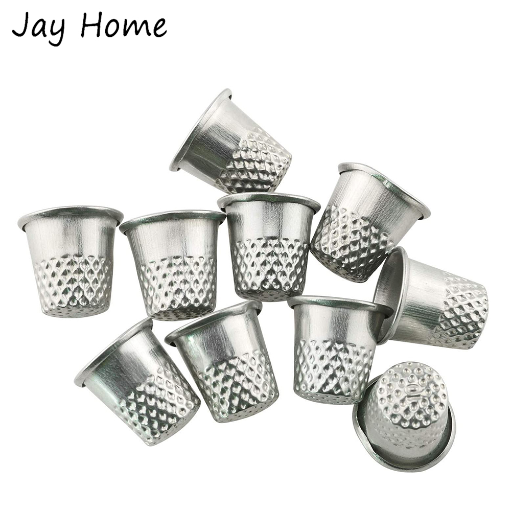 5/10Pcs Silver Sewing Thimbles - Embroidery Quilt Cover ulasan dan harga