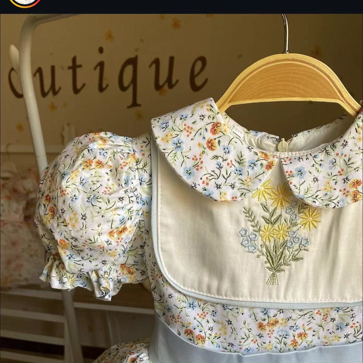 0-12Y Baby Girl Summer Flower  - Embroidery Yellow Flower ulasan dan harga