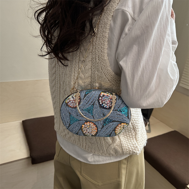 Retro Sequin Embroidery Flower - Embroidery Yellow Flower ulasan dan harga