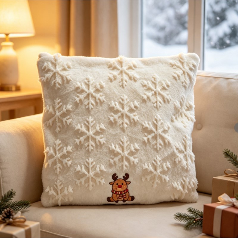 3D Snowflake Quilted Plush Thr - Embroidery Quilt Cover ulasan dan harga