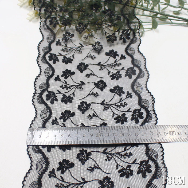 41yards Bilateral Embroidered  - Embroidery Yellow Flower ulasan dan harga