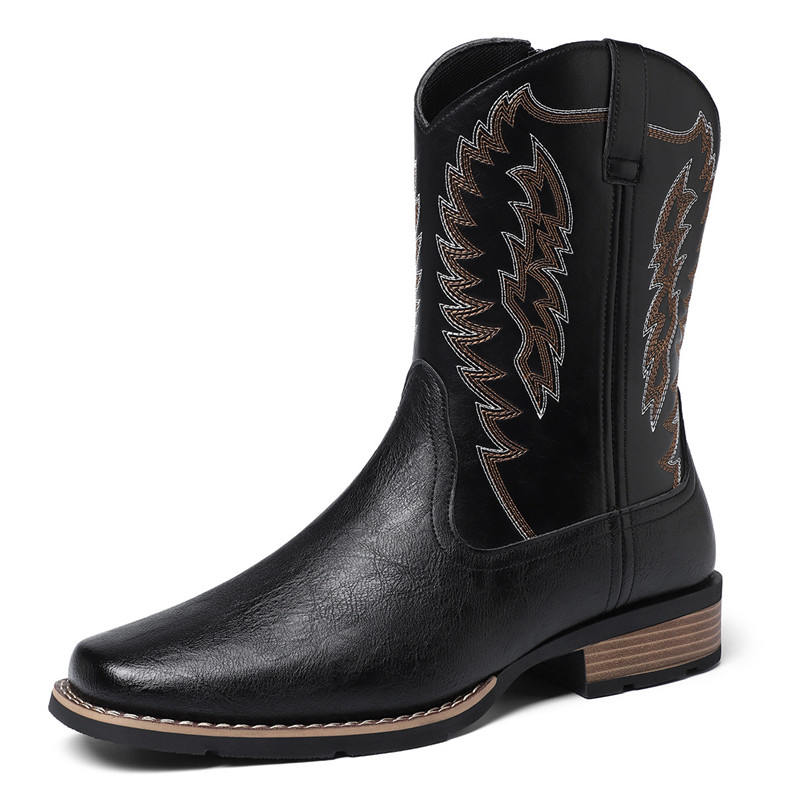 Luxury Men High Boot Embroider - Embroidery Yes ulasan dan harga