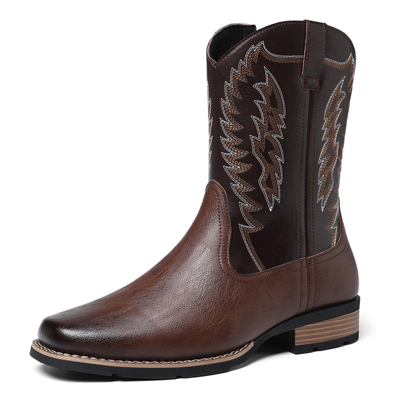 Luxury Men High Boot Embroider - Embroidery Yes ulasan dan harga