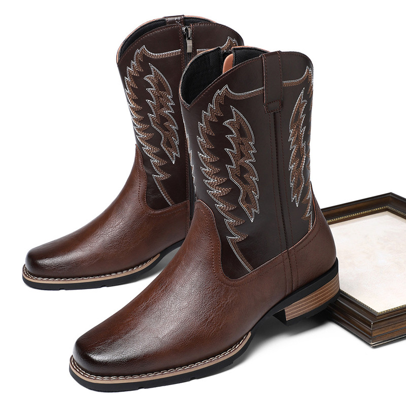 Luxury Men High Boot Embroider - Embroidery Yes ulasan dan harga