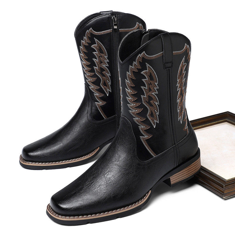 Luxury Men High Boot Embroider - Embroidery Yes ulasan dan harga