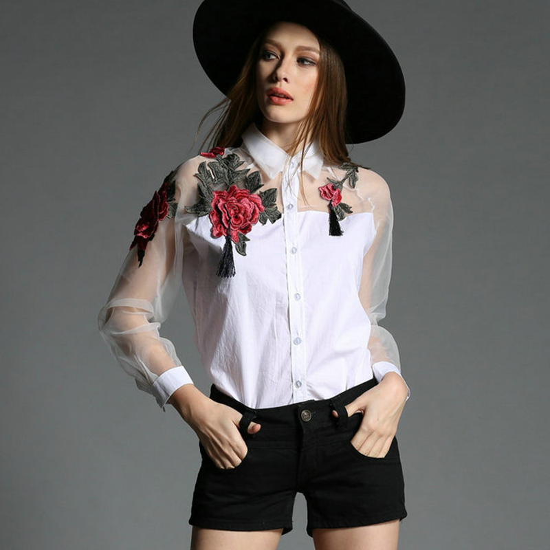 Womn's Fashion Floral Embroide - Embroidery Jersey ulasan dan harga