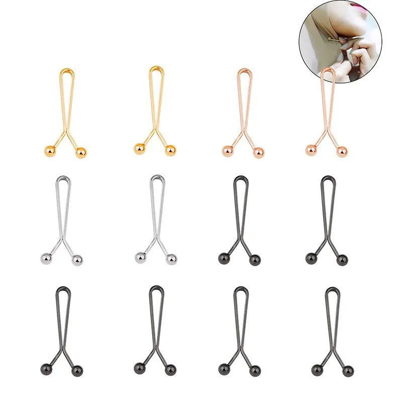 12pcs U-shaped Headscarf Pins  - Embroidery Eyebrow ulasan dan harga