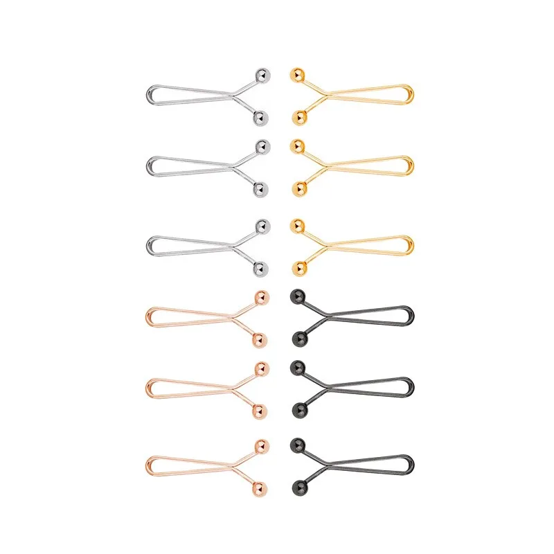 12pcs U-shaped Headscarf Pins  - Embroidery Eyebrow ulasan dan harga