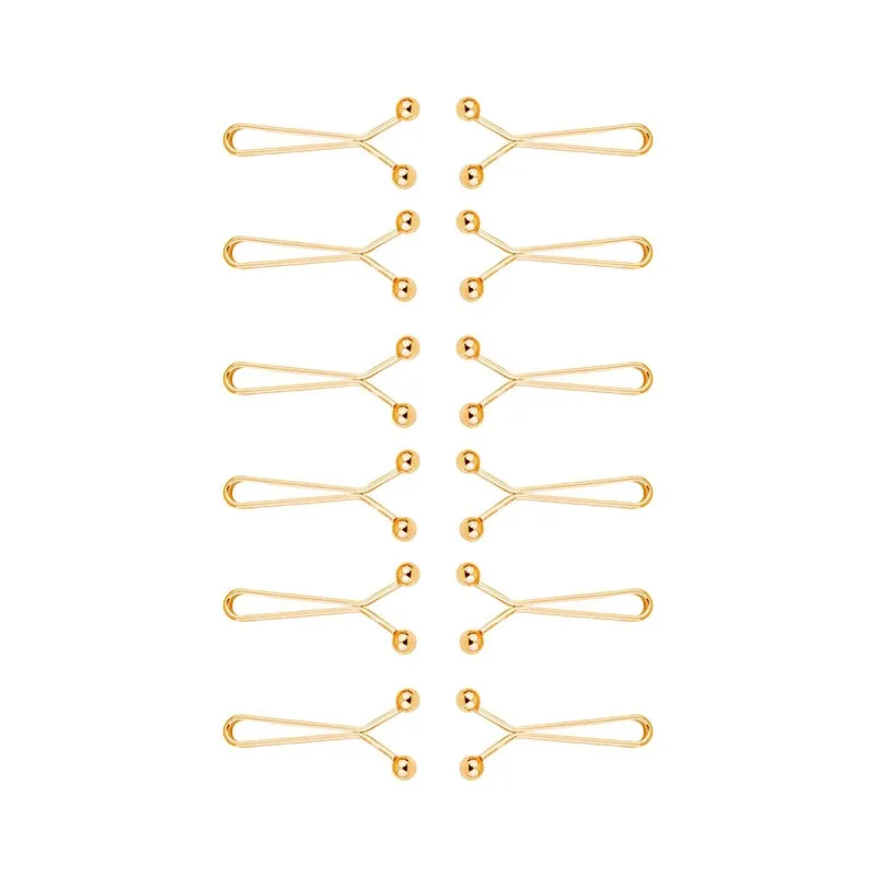 12pcs U-shaped Headscarf Pins  - Embroidery Eyebrow ulasan dan harga