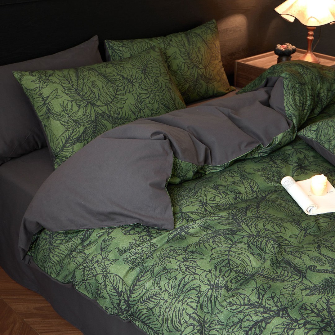 Duvet Cover Bed Linen Set Shee - Embroidery Quilt Cover ulasan dan harga