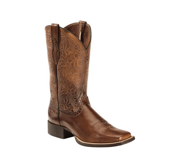 Men's Brown Leather Cowboy Boo - Embroidery Free Pattern ulasan dan harga