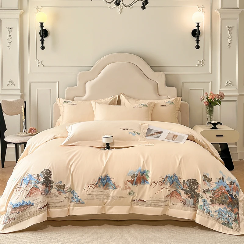 High-grade New Chinese Class A - Embroidery Quilt Cover ulasan dan harga