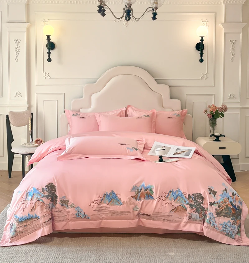 High-grade New Chinese Class A - Embroidery Quilt Cover ulasan dan harga