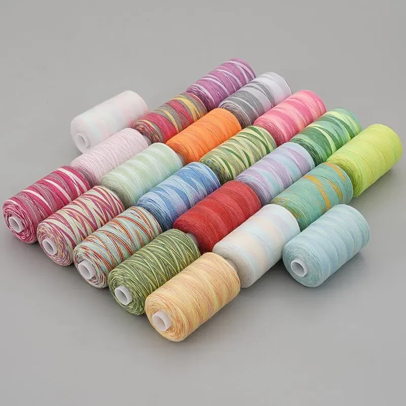 Rainbow Variegated Sewing Thre - Embroidery Generator ulasan dan harga