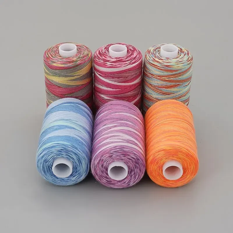 Rainbow Variegated Sewing Thre - Embroidery Generator ulasan dan harga