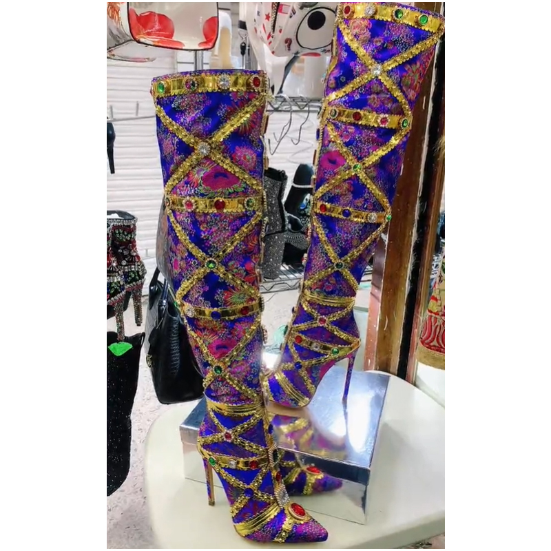 Multicolor Gemstone Gold Trim  - Embroidery Yes ulasan dan harga