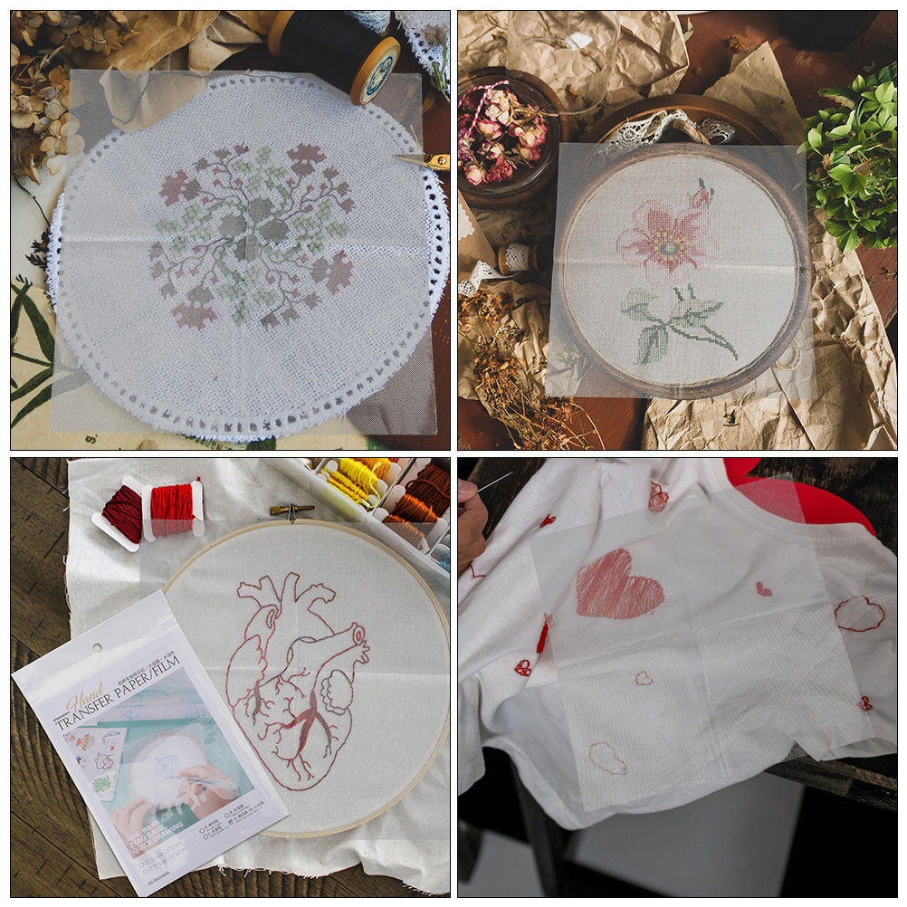 8Pcs Water Soluble Embroidery  - Embroidery Free Pattern ulasan dan harga