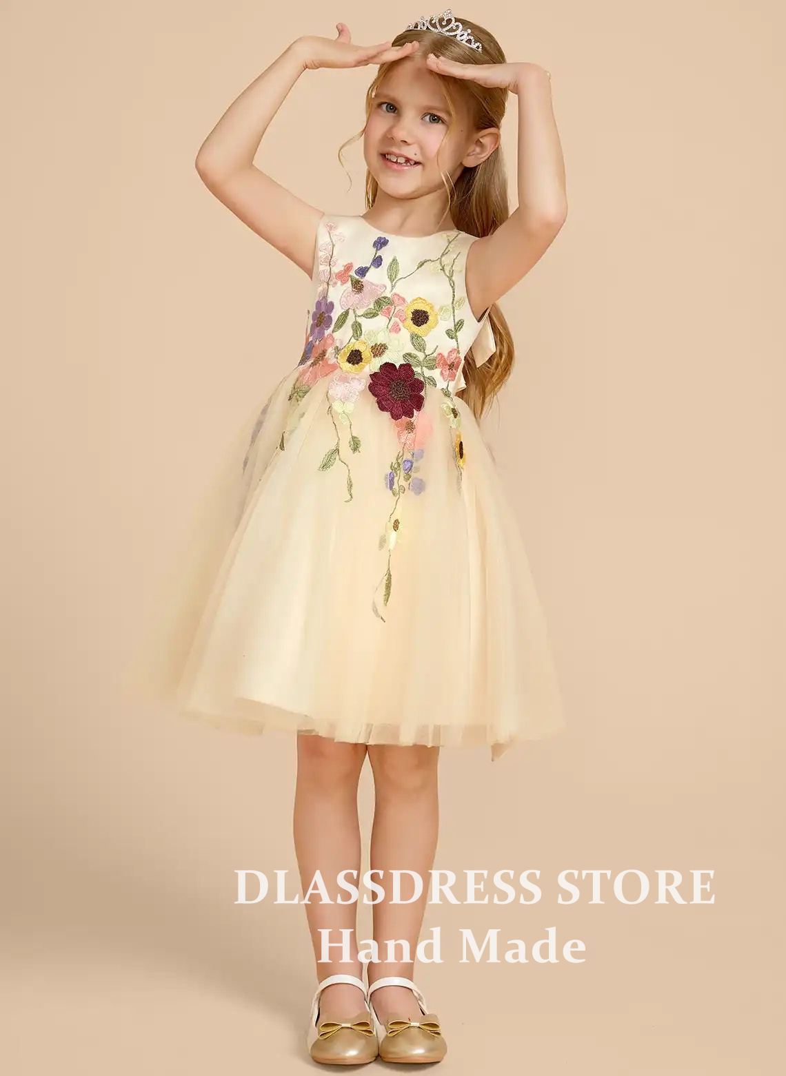 Customized Yellow Tulle Flower - Embroidery Yellow Flower ulasan dan harga