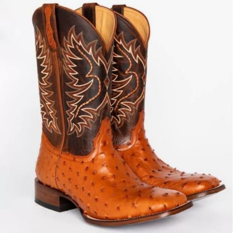 Men High Boots Embroidery Retr - Embroidery Yes ulasan dan harga